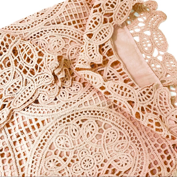 Haute Rogue Emma Pink Lace Bodycon Mini Dress XS - Picture 9 of 10